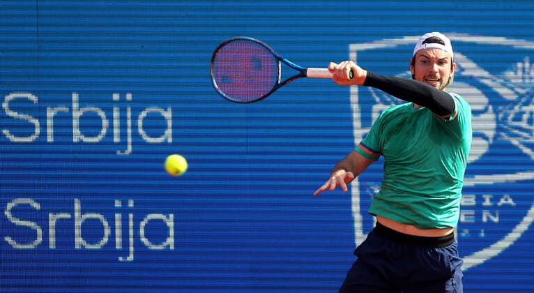 12.04.2021 Belgrade(Serbia) Serbia Challenger Open men s tennis singles Jurij Rodionov Austria :