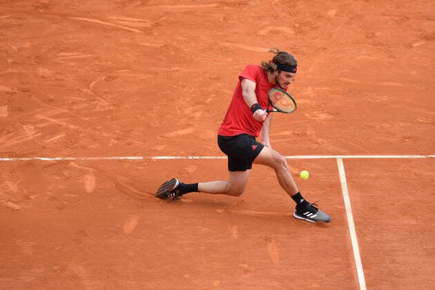 Stefanos Tsitsipas (Gre) TENNIS : Rolex Monte Carlo Masters - 13 04 2021 AntoineCouvercelle Panoramic 