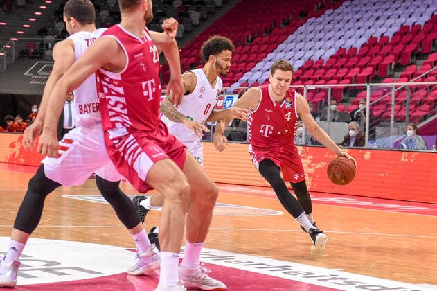 easyCredit BBL, Telekom Baskets Bonn vs. FC Bayern München Basketball, 13.04.2021 Strahinja Micovic (Telekom Baskets Bonn 4), easyCredit BBL, Telekom Baskets Bonn vs. FC Bayern München Basketball am 13.04.2021 im Telekom Dome Bonn, Bonn (Nordrhein-Westfalen) Copyright: xBEAUTIFULxSPORTS Mueller-Laschetx