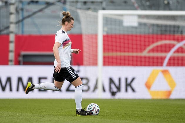 DFB Frauen Laenderspiel; Deutschland - Norwegen; 13.04.2021 Alexandra Popp (Deutschland, 11) DFB Frauen Laenderspiel, Deutschland - Norwegen, BRITA-Arena DFB REGULATIONS PROHIBIT ANY USE OF PHOTOGRAPHS AS IMAGE SEQUENCES AND OR QUASI-VIDEO. Copyright: xBEAUTIFULxSPORTS Wunderlx