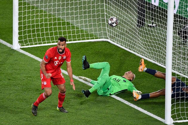 Bilder des Jahres 2021, Sport 04 April Sport Themen der Woche KW15 Sport Bilder des Tages 13 ERIC MAXIM CHOUPO MOTING (BAY) - BUT - JOIE FOOTBALL : Paris SG vs FC Bayern Munich - Ligue des Champions - 13 04 2021 AnthonyBIBARD FEP Panoramic 