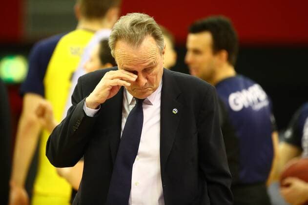 Trainer Alejandro Garcia Reneses (Berlin) schaut traurig Jobstairs Giessen 46ers vs Alba Berlin, Basketball, easyCredit BBL, 13.04.2021 Jobstairs Giessen 46ers vs Alba Berlin, Basketball, easyCredit BBL, 13.04.2021 Giessen Copyright: xEibner-Pressefotox EP_RWS