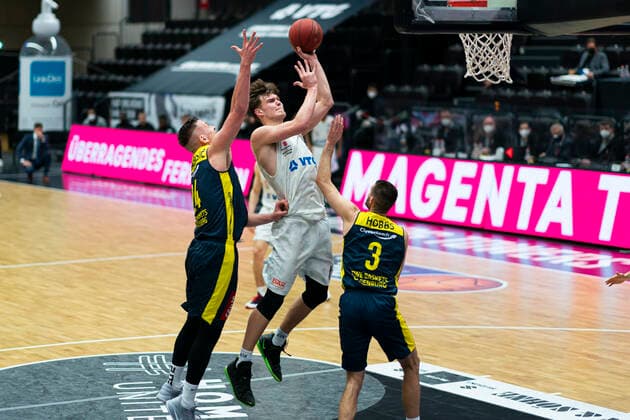 easyCredit Basketball Bundesliga, Hamburg, 14.04.2021 easyCredit Basketball Bundesliga, Hamburg Towers vs. EWE Baskets Oldenburg, Maik Kotsar ( 11 Hamburg Towers) Copyright: xBEAUTIFULxSPORTS Mohwinkelx