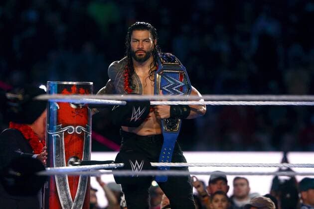 April 11, 2021, Tampa, Florida, USA: WWE Superstar Roman Reigns is seen before the Triple Threat match where he defends his WWE Universal title at Wrestlemania 37 on Sunday, April 11, 2021 in Tampa. Tampa USA - ZUMAs70_ 20210411_zan_s70_069 Copyright: xLuisxSantanax