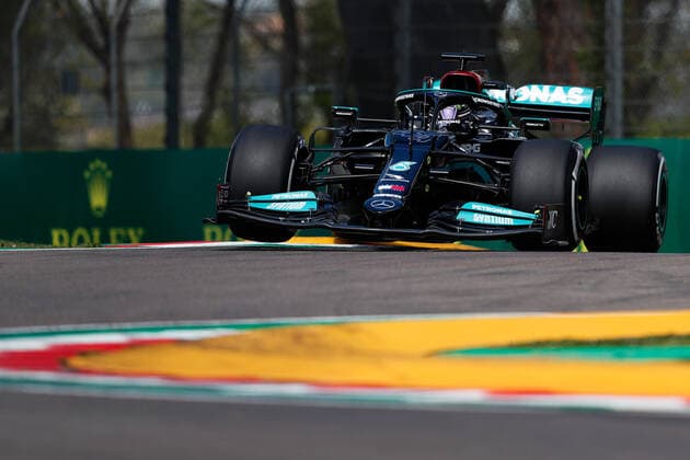 44 Lewis Hamilton (GBR, Mercedes-AMG Petronas F1 Team), F1 Grand Prix of Emilia Romagna at Autodromo Enzo e Dino Ferrari on April 16, 2021 in Imola, Italy. (Photo by HOCH ZWEI) Imola Italy