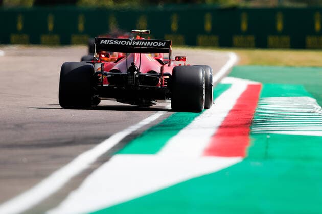 55 Carlos Sainz (ESP, Scuderia Ferrari Mission Winnow), F1 Grand Prix of Emilia Romagna at Autodromo Enzo e Dino Ferrari on April 16, 2021 in Imola, Italy. (Photo by HOCH ZWEI) Imola Italy
