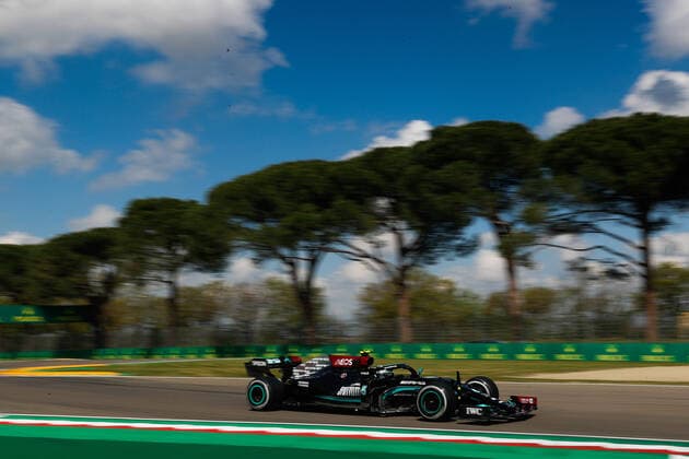 Sport Bilder des Tages 77 Valtteri Bottas (FIN, Mercedes-AMG Petronas F1 Team), F1 Grand Prix of Emilia Romagna at Autodromo Enzo e Dino Ferrari on April 16, 2021 in Imola, Italy. (Photo by HOCH ZWEI) Imola Italy