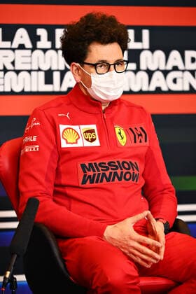 F1 Grand Prix of Emilia Romagna Mattia Binotto (ITA, Scuderia Ferrari Mission Winnow), F1 Grand Prix of Emilia Romagna at Autodromo Enzo e Dino Ferrari on April 16, 2021 in Imola, Italy. (Photo by Clive Mason Getty Images FIA Pool via HOCH ZWEI) Imola Autodromo Enzo e Dino Ferrari Italy Poolfoto HOCH ZWEI Pool Getty Images ,EDITORIAL USE ONLY