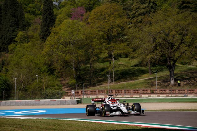7 Kimi Raikkonen (FIN, Alfa Romeo Racing ORLEN), F1 Grand Prix of Emilia Romagna at Autodromo Enzo e Dino Ferrari on April 16, 2021 in Imola, Italy. (Photo by HOCH ZWEI) Imola Italy