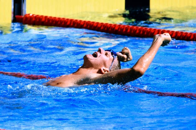 GROSS Michael Olympiasieger Olympische Sommerspiele 1984 Los Angeles am 30.Juli 1984 in Los Angeles *** GROSS Michael Olympic Champion Summer Olympic Games 1984 Los Angeles on 30 July 1984 in Los Angeles