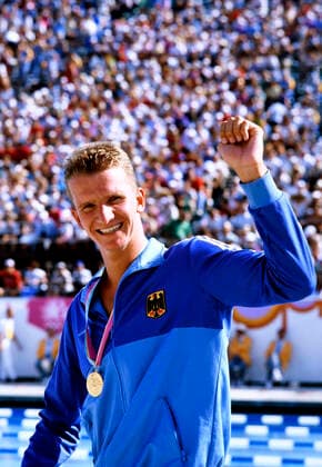 GROSS Michael Olympiasieger Olympische Sommerspiele 1984 Los Angeles am 30.Juli 1984 in Los Angeles *** GROSS Michael Olympic Champion Summer Olympic Games 1984 Los Angeles on 30 July 1984 in Los Angeles