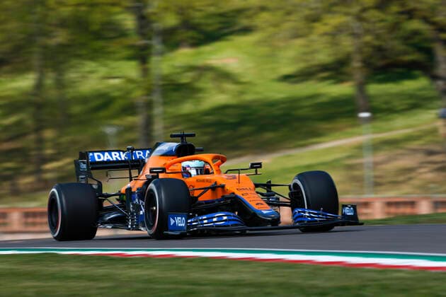 3 Daniel Ricciardo (AUS, McLaren F1 Team), F1 Grand Prix of Emilia Romagna at Autodromo Enzo e Dino Ferrari on April 16, 2021 in Imola, Italy. (Photo by HOCH ZWEI) Imola Italy
