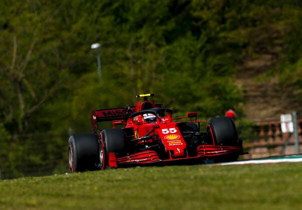 55 Carlos Sainz (ESP, Scuderia Ferrari Mission Winnow), F1 Grand Prix of Emilia Romagna at Autodromo Enzo e Dino Ferrari on April 16, 2021 in Imola, Italy. (Photo by HOCH ZWEI) Imola Italy