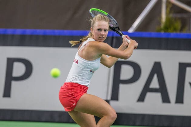 BYTOM 16.04.2021 TENIS ZIEMNY KOBIET BILLIE JEAN KING CUP POLSKA - BRAZYLIA POLAND - BRAZIL MAGDALENA FRENCH FOT. MICHAL CHWIEDUK FOKUSMEDIA.COM.PL NEWSPIX.PL --- Newspix.pl  210416CHW007