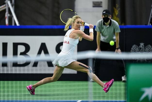 2021.04.16 Bytom Tenis Puchar Billie Jean King Mecz: Urszula Radwanska - Laura Pigossi Polska - Brazylia N z Urszula Radwanska Foto Lukasz Sobala PressFocus 2021.04.16 Bytom Tennis Billie Jean King Cup 2021 Play-Offs Poland - Brazil Urszula Radwanska Credit: Lukasz Sobala PressFocus NEWSPIX.PL --- Newspix.pl  20210416PF_LS224