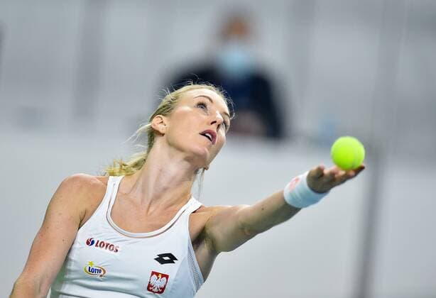 2021.04.16 Bytom Tenis Puchar Billie Jean King Mecz: Urszula Radwanska - Laura Pigossi Polska - Brazylia N z Urszula Radwanska Emocje reakcja Foto Lukasz Sobala PressFocus 2021.04.16 Bytom Tennis Billie Jean King Cup 2021 Play-Offs Poland - Brazil Urszula Radwanska Emocje reakcja Credit: Lukasz Sobala PressFocus NEWSPIX.PL --- Newspix.pl  20210416PF_LS270