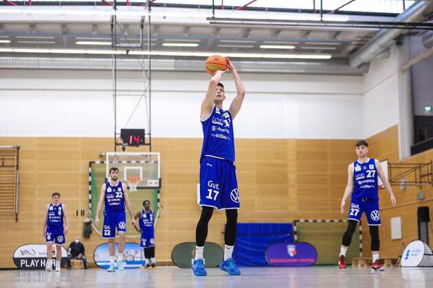2. Basketball Bundesliga ProB ART Giants Düsseldorf gegen VfL SparkassenStars Bochum, 16.04.2021 Patrick Liebert ( 1 ART Giants Duesseldorf); 2. Basketball Bundesliga ProB ART Giants Düsseldorf gegen VfL SparkassenStars Bochum am 16.04.2021, Duesseldorf. Copyright: xBEAUTIFULxSPORTS KennyxBeelex