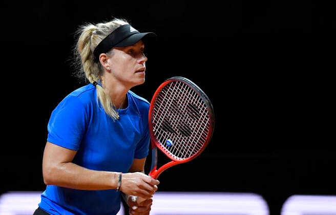 Angelique KERBER (GER) Training Aktion Qualifikation Tennis Damen Porsche-Cup Porsche Tennis Grand Prix GP Stuttgart 2021 Porsche-Arena 17.04.2021 Porsche Tennis Grand Prix Stuttgart 2021