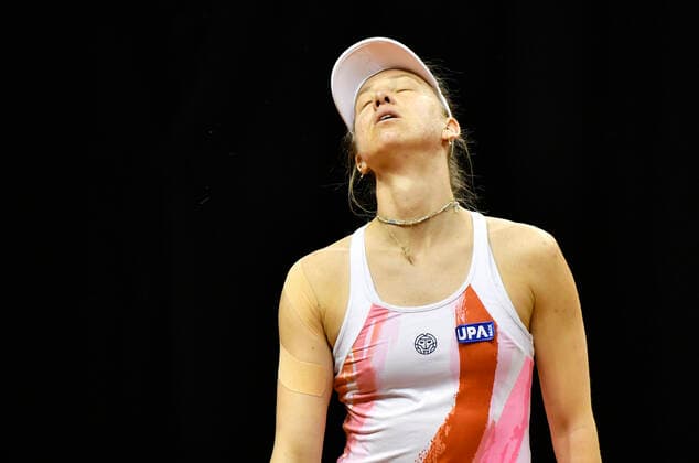 Mona Barthel (GER) enttäuscht Qualifikation Tennis Damen Porsche-Cup Porsche Tennis Grand Prix GP Stuttgart 2021 Porsche-Arena 17.04.2021 Porsche Tennis Grand Prix Stuttgart 2021