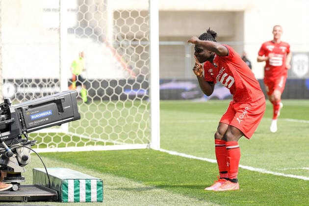 JOIE - FAIR PLAY - 18 JEREMY DOKU (REN) FOOTBALL : Angers vs Rennes - Ligue 1 Uber Eats - 17 04 2021 FEP Panoramic 