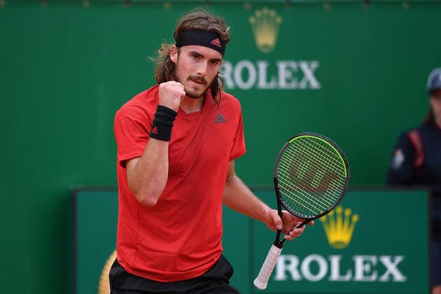 Stefanos Tsitsipas (Gre) TENNIS : Rolex Monte Carlo Masters - 17 04 2021 AntoineCouvercelle Panoramic 