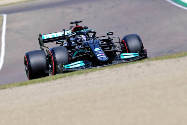 HAMILTON Lewis Mercedes AMG F1 Team FIA Formel 1 Saison 2021 in Imola am 17. 04. 2021 in Imola