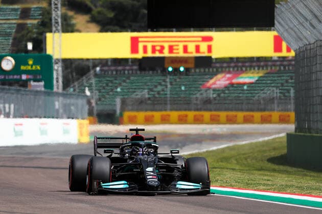 44 Lewis Hamilton (GBR, Mercedes-AMG Petronas F1 Team), F1 Grand Prix of Emilia Romagna at Autodromo Enzo e Dino Ferrari on April 17, 2021 in Imola, Italy. (Photo by HOCH ZWEI) Imola Italy