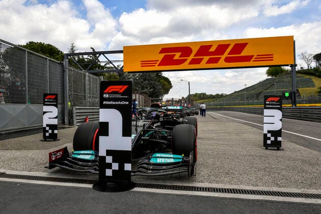 F1 Grand Prix of Emilia Romagna 44 Lewis Hamilton (GBR, Mercedes-AMG Petronas F1 Team), F1 Grand Prix of Emilia Romagna at Autodromo Enzo e Dino Ferrari on April 17, 2021 in Imola, Italy. (Photo by Mark Sutton LAT Motorsport Images FIA Pool via HOCH ZWEI) Imola Italy Poolfoto HOCH ZWEI Pool Motorsport Images ,EDITORIAL USE ONLY