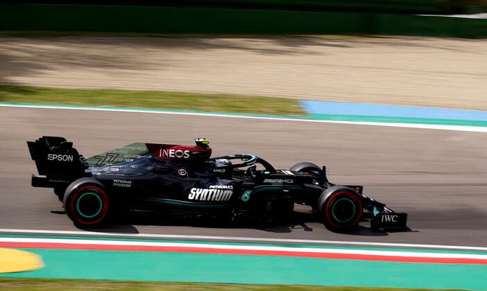77 Valtteri Bottas (FIN, Mercedes-AMG Petronas F1 Team), F1 Grand Prix of Emilia Romagna at Autodromo Enzo e Dino Ferrari on April 17, 2021 in Imola, Italy. (Photo by HOCH ZWEI) Imola Italy