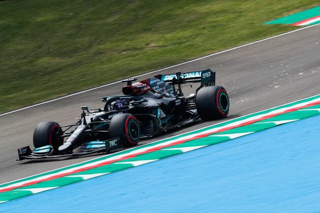 44 Lewis Hamilton (GBR, Mercedes-AMG Petronas F1 Team), F1 Grand Prix of Emilia Romagna at Autodromo Enzo e Dino Ferrari on April 17, 2021 in Imola, Italy. (Photo by HOCH ZWEI) Imola Italy