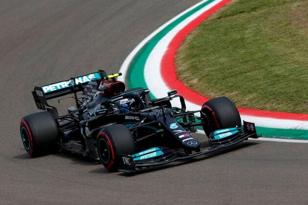 77 Valtteri Bottas (FIN, Mercedes-AMG Petronas F1 Team), F1 Grand Prix of Emilia Romagna at Autodromo Enzo e Dino Ferrari on April 17, 2021 in Imola, Italy. (Photo by HOCH ZWEI) Imola Italy