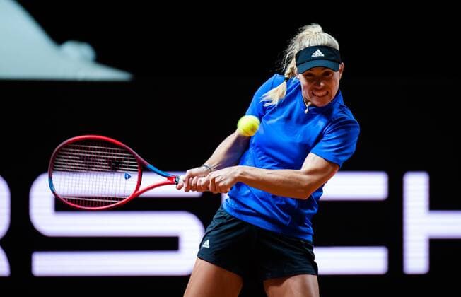 Mandatory Credit: Photo by Rob Prange Shutterstock (11862863ae) Angelique Kerber of Germany during practice at the 2021 Porsche Tennis Grand Prix WTA, Tennis Damen 500 tournament 2021 Porsche Tennis Grand Prix Qualifications Day 1 - 17 Apr 2021 2021 Porsche Tennis Grand Prix Qualifications Day 1 - 17 Apr 2021  Copyright: xRobxPrange Shutterstockx 11862863ae