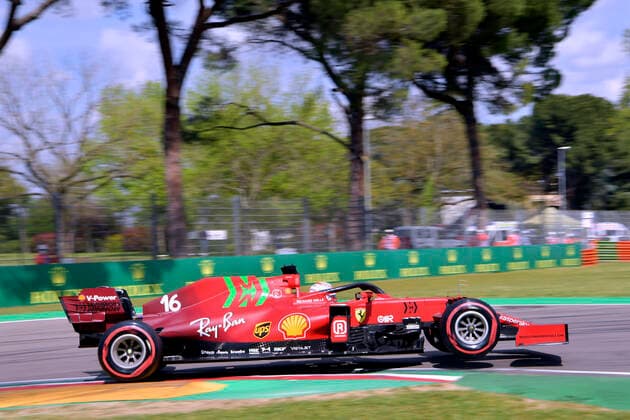 LECLERC Charles Scuderia Ferrari F1 Team FIA Formel 1 Saison 2021 in Imola am 17. 04. 2021 in Imola