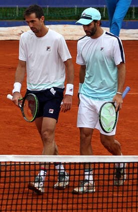 17.04.2021 Belgrade(Serbia) Serbia Challenger Open men s tennis doubles final Andres Molteni(L) Guillermo Duran(R) Argentina :