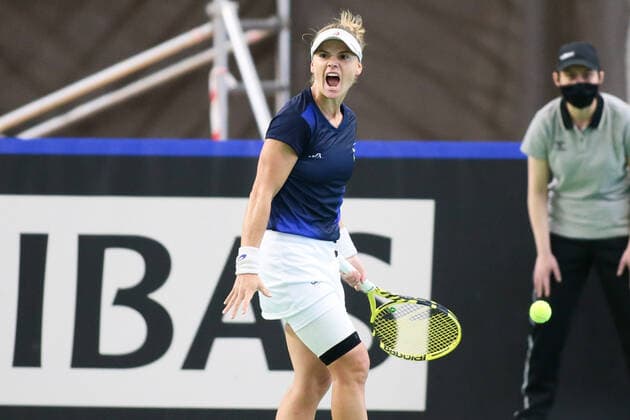 2021.04.17 Bytom Tenis Puchar Billie Jean King Mecz: Magdalena Frech - Laura Pigossi Polska - Brazylia N z Laura Pigossi Foto Tomasz Kudala PressFocus 2021.04.17 Bytom Tennis Billie Jean King Cup 2021 Play-Offs Poland - Brazil Polska - Brazylia Laura Pigossi Credit: Tomasz Kudala PressFocus NEWSPIX.PL --- Newspix.pl  20210417PF15308