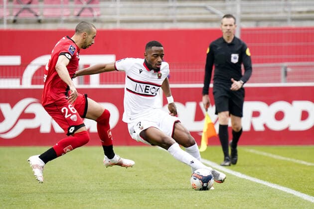 07 MYZIANE MAOLIDA (NICE) FOOTBALL : Dijon vs Nice - Ligue 1 Uber Eats - 18 04 2021 FEP Panoramic 