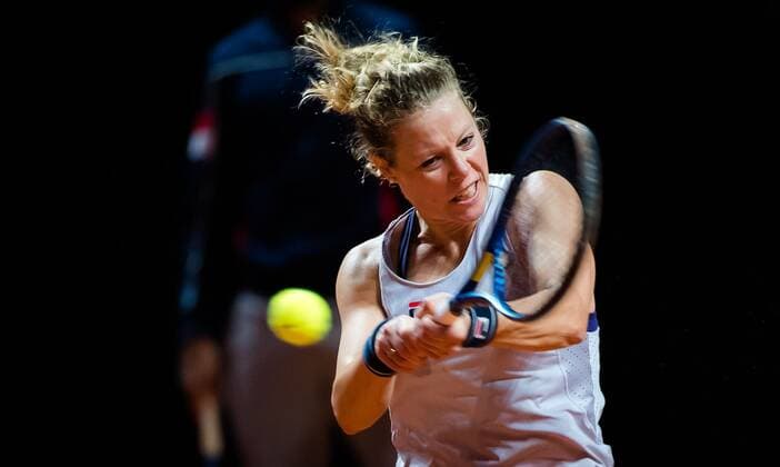 Mandatory Credit: Photo by Rob Prange Shutterstock (11863942ah) Laura Siegemund of Germany during practice ahead of the 2021 Porsche Tennis Grand Prix WTA, Tennis Damen 500 tournament 2021 Porsche Tennis Grand Prix Qualifications Day 2 - 18 Apr 2021 2021 Porsche Tennis Grand Prix Qualifications Day 2 - 18 Apr 2021  Copyright: xRobxPrange Shutterstockx 11863942ah