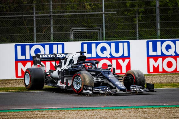 22 Yuki Tsunoda (JPN, Scuderia AlphaTauri Honda), F1 Grand Prix of Emilia Romagna at Autodromo Enzo e Dino Ferrari on April 18, 2021 in Imola, Italy. (Photo by HOCH ZWEI) Imola Italy