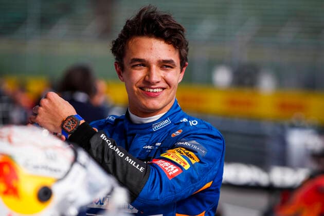 4 Lando Norris (GBR, McLaren F1 Team), F1 Grand Prix of Emilia Romagna at Autodromo Enzo e Dino Ferrari on April 18, 2021 in Imola, Italy. (Photo by HOCH ZWEI) Imola Italy