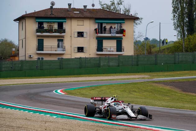 99 Antonio Giovinazzi (ITA, Alfa Romeo Racing ORLEN), F1 Grand Prix of Emilia Romagna at Autodromo Enzo e Dino Ferrari on April 18, 2021 in Imola, Italy. (Photo by HOCH ZWEI) Imola Italy