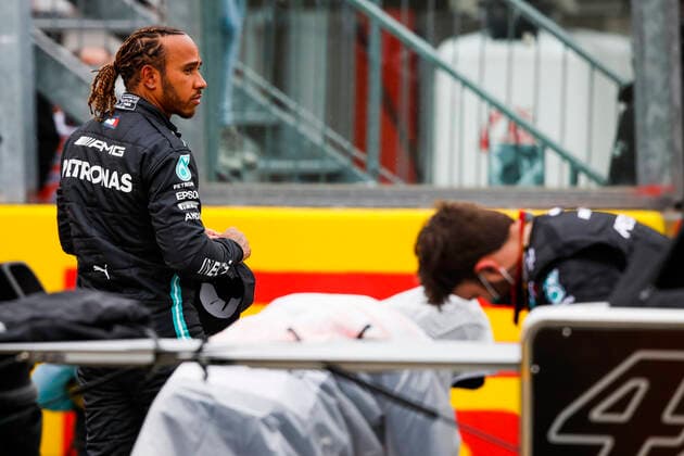 44 Lewis Hamilton (GBR, Mercedes-AMG Petronas F1 Team), F1 Grand Prix of Emilia Romagna at Autodromo Enzo e Dino Ferrari on April 18, 2021 in Imola, Italy. (Photo by HOCH ZWEI) Imola Italy