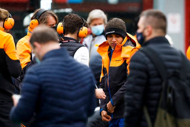 4 Lando Norris (GBR, McLaren F1 Team), F1 Grand Prix of Emilia Romagna at Autodromo Enzo e Dino Ferrari on April 18, 2021 in Imola, Italy. (Photo by HOCH ZWEI) Imola Italy
