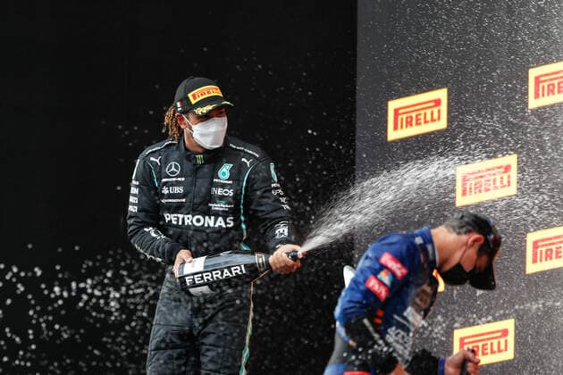 44 Lewis Hamilton (GBR, Mercedes-AMG Petronas F1 Team), F1 Grand Prix of Emilia Romagna at Autodromo Enzo e Dino Ferrari on April 18, 2021 in Imola, Italy. (Photo by HOCH ZWEI) Imola Italy