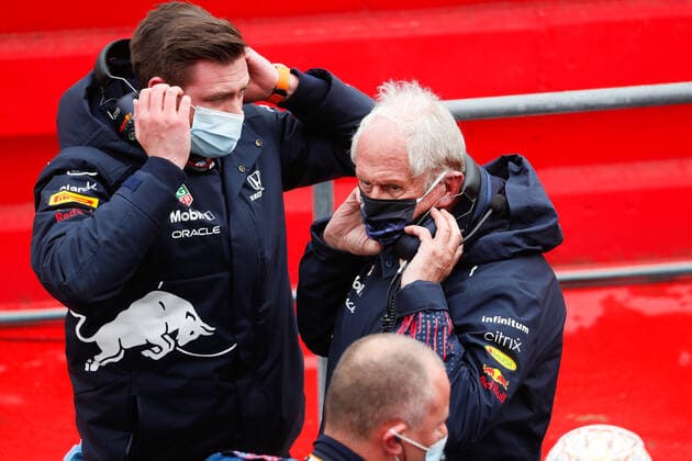 Dr. Helmut Marko (AUT, Red Bull Racing), F1 Grand Prix of Emilia Romagna at Autodromo Enzo e Dino Ferrari on April 18, 2021 in Imola, Italy. (Photo by HOCH ZWEI) Imola Italy