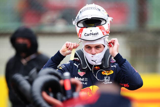 F1 Grand Prix of Emilia Romagna 33 Max Verstappen (NED, Red Bull Racing), F1 Grand Prix of Emilia Romagna at Autodromo Enzo e Dino Ferrari on April 18, 2021 in Imola, Italy. (Photo by Mark Thompson Getty Images FIA Pool via HOCH ZWEI) Imola Autodromo Enzo e Dino Ferrari Italy Poolfoto HOCH ZWEI Pool Getty Images ,EDITORIAL USE ONLY