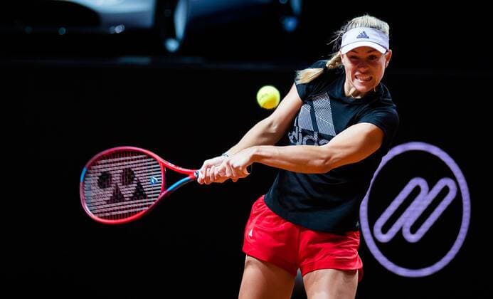 Mandatory Credit: Photo by Rob Prange Shutterstock (11863942cq) Angelique Kerber of Germany during practice ahead of the 2021 Porsche Tennis Grand Prix WTA, Tennis Damen 500 tournament 2021 Porsche Tennis Grand Prix Qualifications Day 2 - 18 Apr 2021 2021 Porsche Tennis Grand Prix Qualifications Day 2 - 18 Apr 2021  Copyright: xRobxPrange Shutterstockx 11863942cq