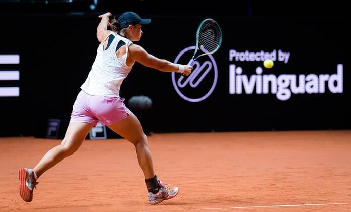 Mandatory Credit: Photo by Rob Prange Shutterstock (11863942ci) Ashleigh Barty of Australia during practice ahead of the 2021 Porsche Tennis Grand Prix WTA, Tennis Damen 500 tournament 2021 Porsche Tennis Grand Prix Qualifications Day 2 - 18 Apr 2021 2021 Porsche Tennis Grand Prix Qualifications Day 2 - 18 Apr 2021  Copyright: xRobxPrange Shutterstockx 11863942ci