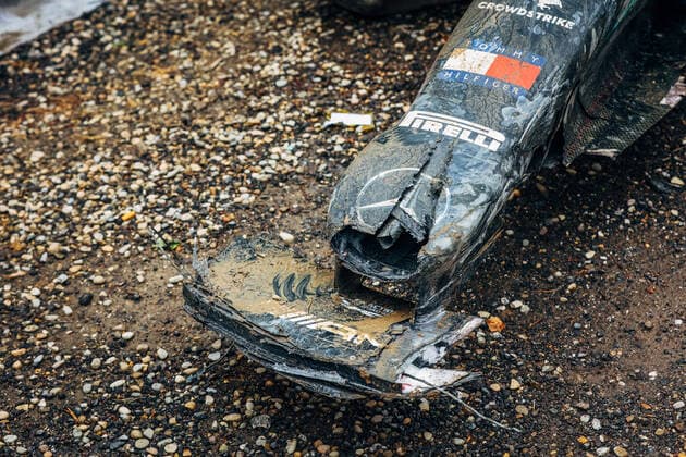 77 BOTTAS Valtteri (fin), Mercedes AMG F1 GP W12 E Performance, crash, accident, during the Formula 1 Pirelli Gran Premio Del Made In Italy E Dell emilia Romagna 2021 from April 16 to 18, 2021 on the Autodromo Internazionale Enzo e Dino Ferrari, in Imola, Italy - FORMULE 1 : Grand prix Emilie Romagne - Imola - Course - 18 04 2021 DPPI Panoramic 