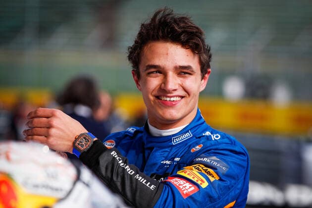 NORRIS Lando (gbr), McLaren MCL35M, portrait during the Formula 1 Pirelli Gran Premio Del Made In Italy E Dell Emilia Romagna 2021 from April 16 to 18, 2021 on the Autodromo Internazionale Enzo e Dino Ferrari, in Imola, Italy - FORMULE 1 : Grand prix Emilie Romagne - Imola - Course - 18 04 2021 DPPI Panoramic 