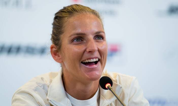 Mandatory Credit: Photo by Rob Prange Shutterstock (11864525ap) Karolina Pliskova of the Czech Republic talks to the media ahead of the 2021 Porsche Tennis Grand Prix WTA, Tennis Damen 500 tournament Porsche Tennis Grand Prix, Tennis, Stuttgart, Germany - 19 Apr 2021 Porsche Tennis Grand Prix, Tennis, Stuttgart, Germany - 19 Apr 2021  Copyright: xRobxPrange Shutterstockx 11864525ap